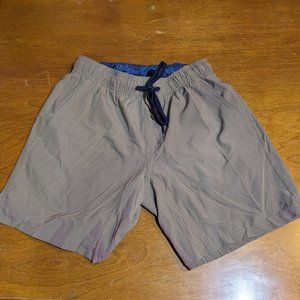 Tailor Vintage men's small khaki tan 5" inseam hiking outdoor workout gym shorts